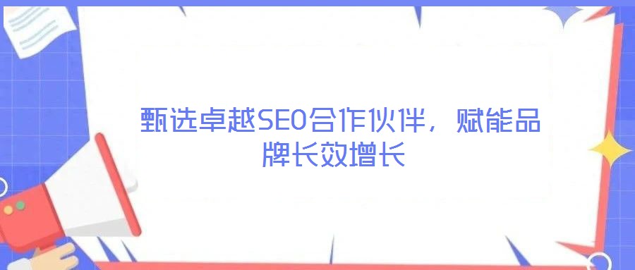  甄选卓越SEO合作伙伴，赋能品牌长效增长