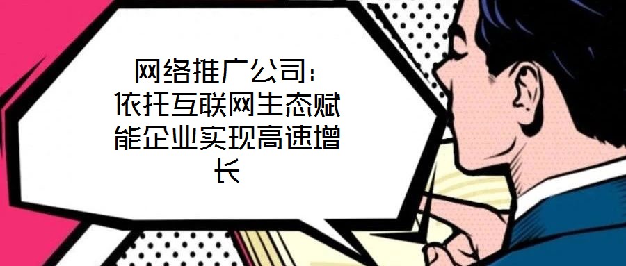  网络推广公司：依托互联网生态赋能企业实现高速增长
