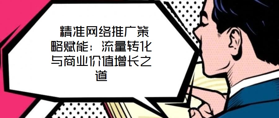  精准网络推广策略赋能：流量转化与商业价值增长之道