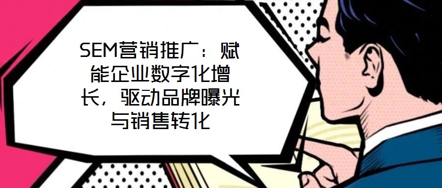 SEM营销推广：赋能企业数字化增长，驱动品牌曝光与销售转化