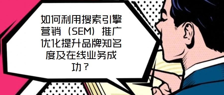 如何利用搜索引擎营销（SEM）推广优化提升品牌知名度及在线业务成功？