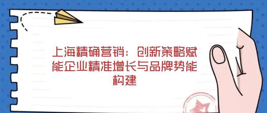 上海精确营销：创新策略赋能企业精准增长与品牌势能构建