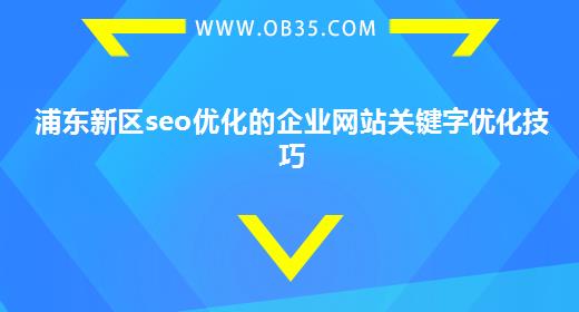 浦东新区seo优化的企业网站关键字优化技巧